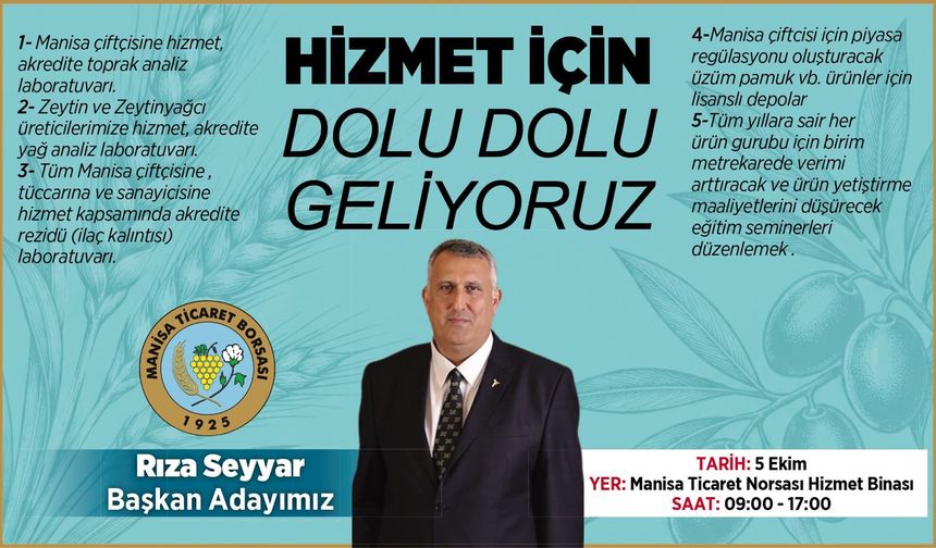 Borsa Başkan Adayı Seyyar'dan bomba projeler